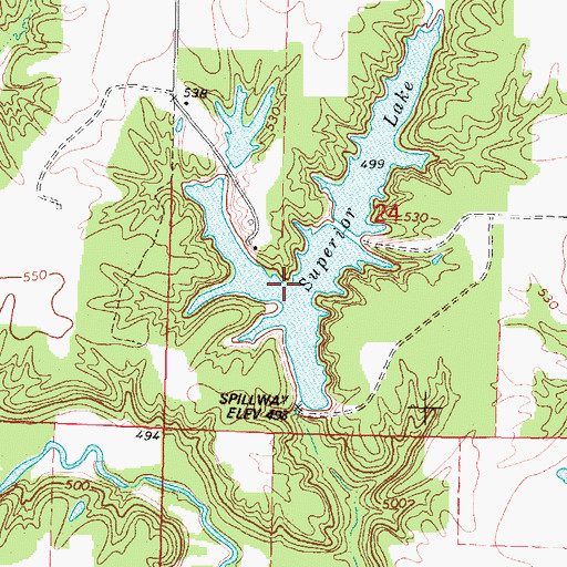 Topographic Map of Superior Lake, IL