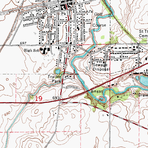 Topographic Map of Sutphens Run, IL