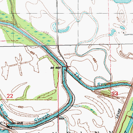 Topographic Map of Swain Slough, IL
