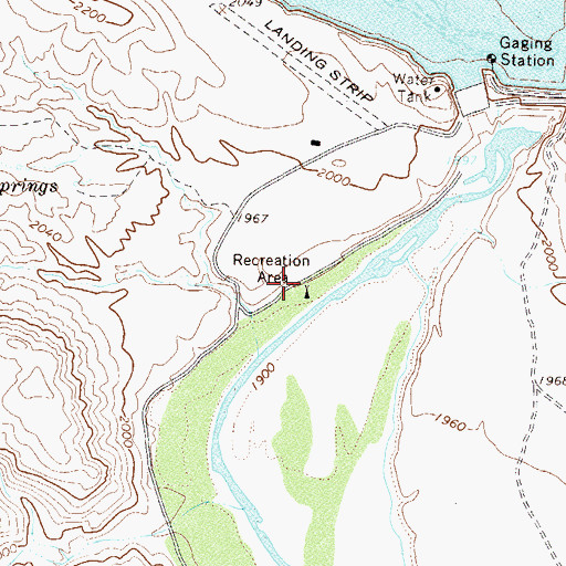 Topographic Map of Horseshoe Recreation Area, AZ