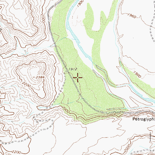 Topographic Map of Mesquite Recreation Area, AZ