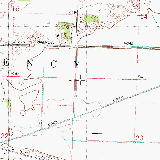 Topographic Map of Swan Lake School (historical), IL