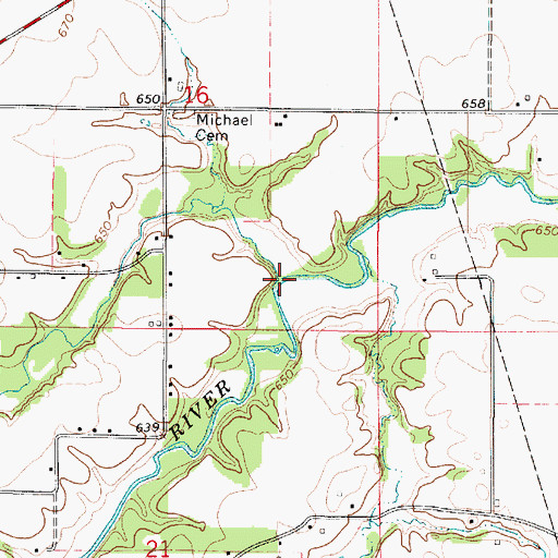 Topographic Map of Swank Creek, IL