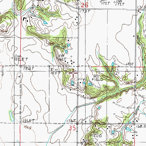 Topographic Map of Sweet Run School (historical), IL