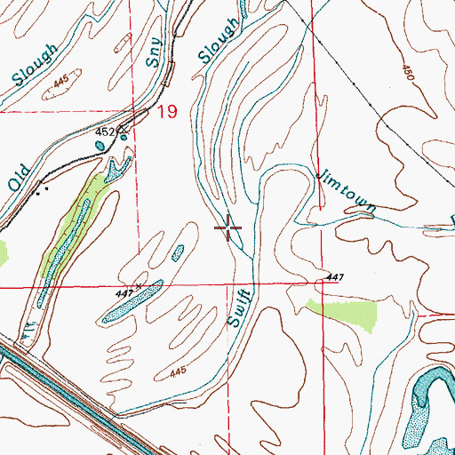 Topographic Map of Swift Slough, IL