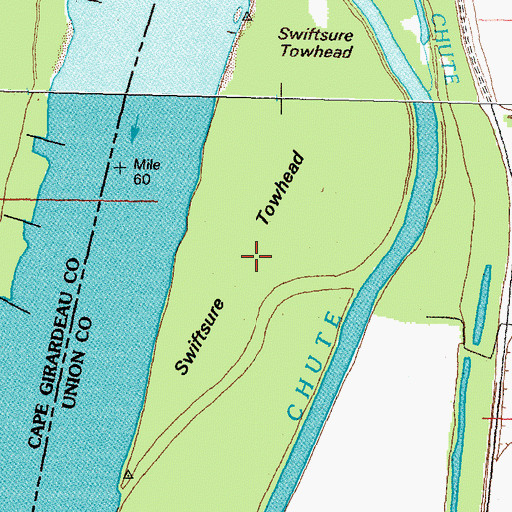 Topographic Map of Swiftsure Towhead, IL