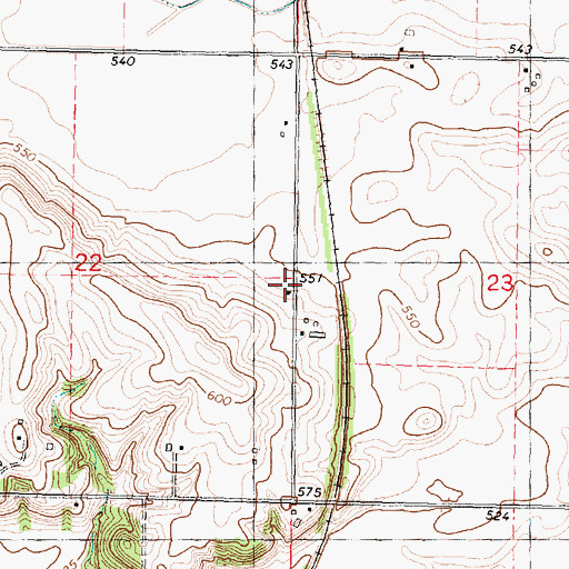 Topographic Map of Swing Grove School (historical), IL