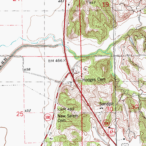 Topographic Map of Sycamore School (historical), IL