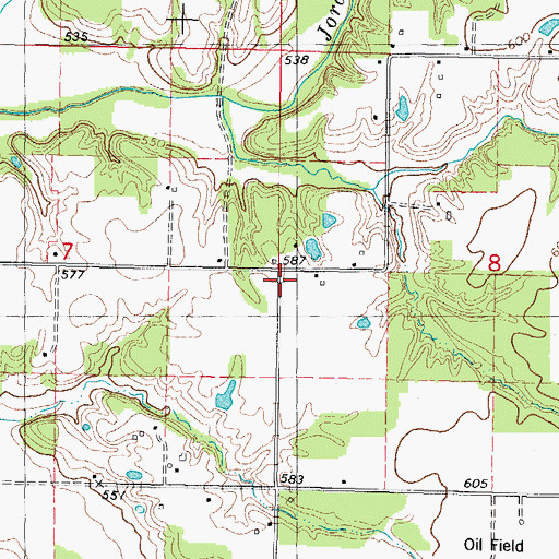 Topographic Map of Sylvan School (historical), IL