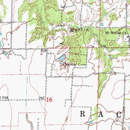 Topographic Map of Synder Cemetery, IL