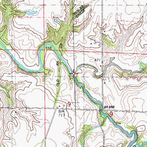 Topographic Map of Talbot Creek, IL