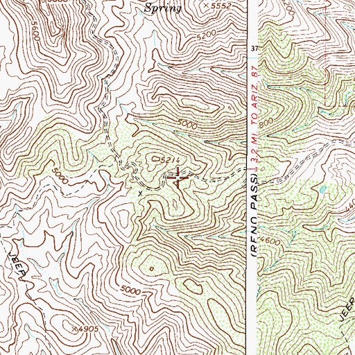 Topographic Map of Mormon Grove Trailhead, AZ