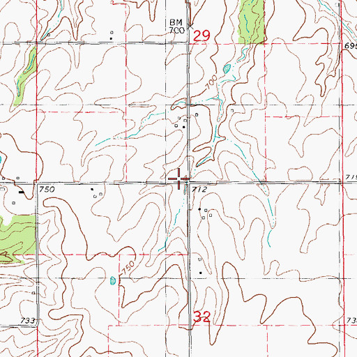 Topographic Map of Tandy School (historical), IL