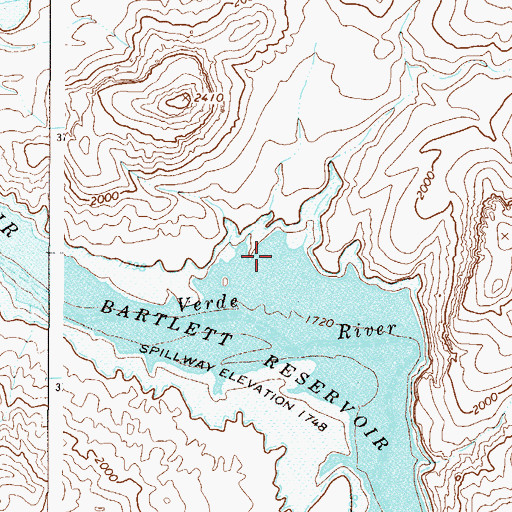 Topographic Map of Cat Bay, AZ