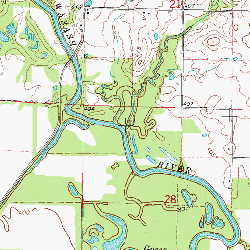 Topographic Map of Taylor Branch, IL