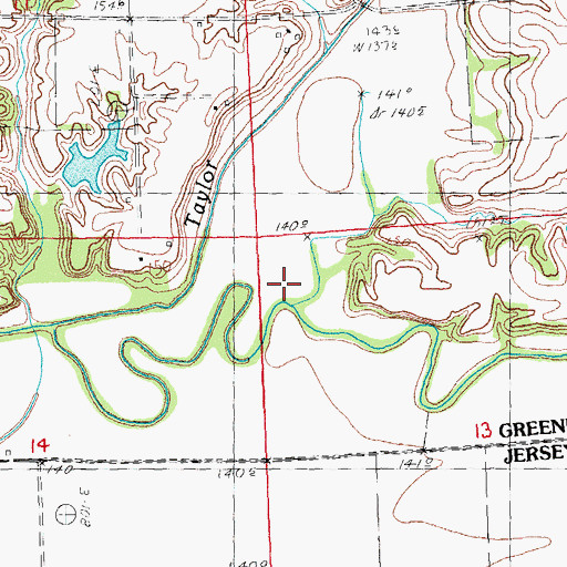 Topographic Map of Taylor Creek, IL