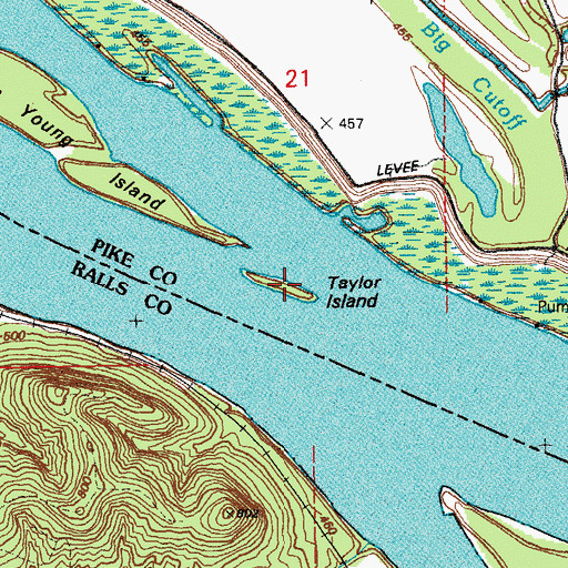 Topographic Map of Taylor Island, IL