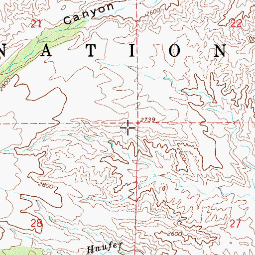 Topographic Map of Haufer Research Natural Area, AZ