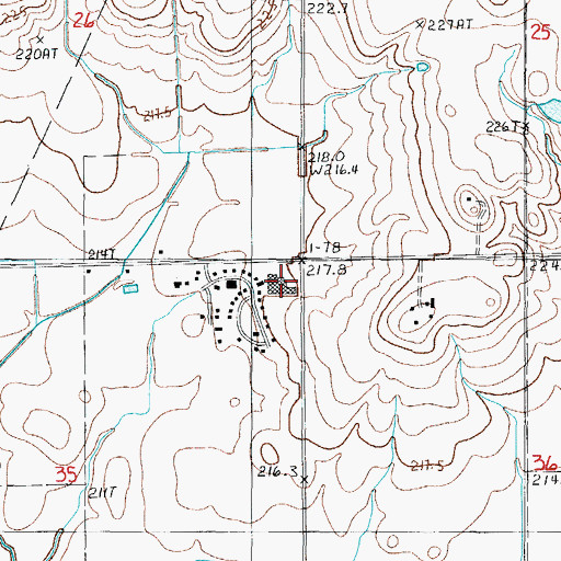 Topographic Map of Taylor School (historical), IL