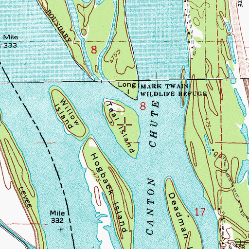 Topographic Map of Teal Island, IL
