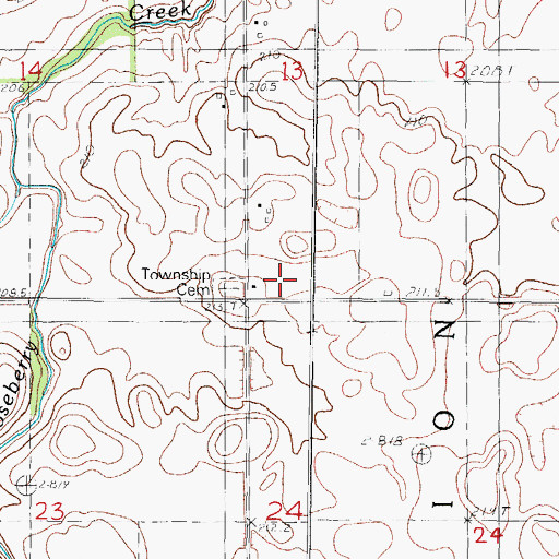 Topographic Map of Telford School (historical), IL