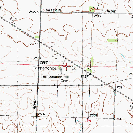 Topographic Map of Temperance Hill School (historical), IL