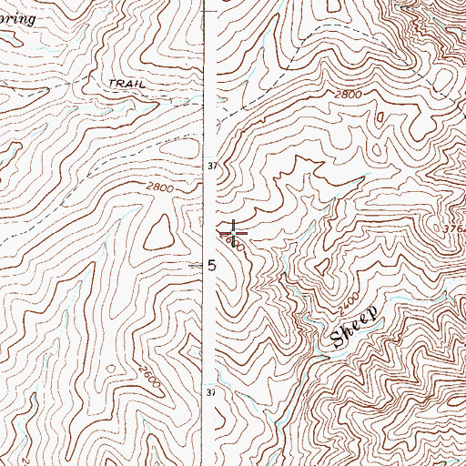 Topographic Map of Cholla Spring, AZ
