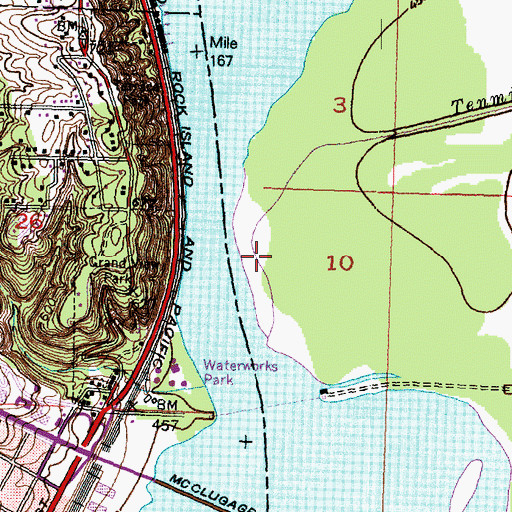 Topographic Map of Tenmile Creek, IL