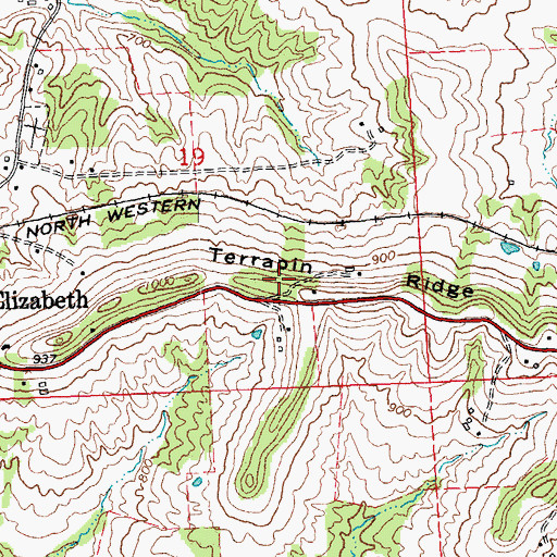Topographic Map of Terrapin Ridge, IL