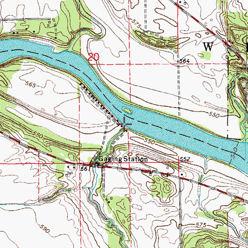 Topographic Map of Terry Creek, IL