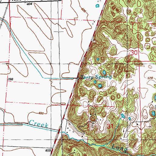 Topographic Map of Terry Spring, IL