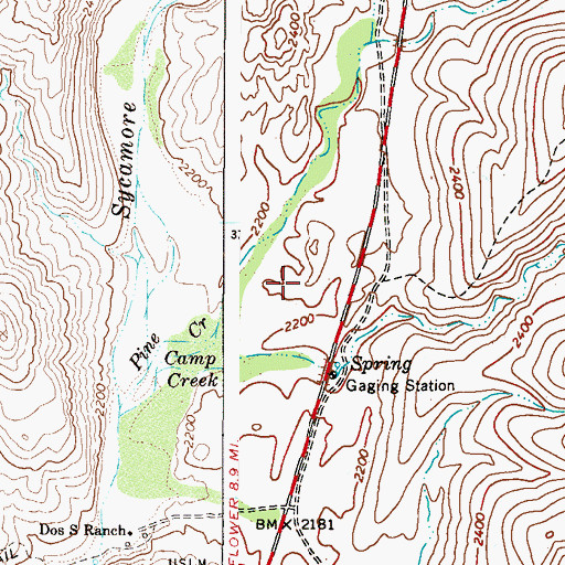 Topographic Map of Ballantine Trailhead, AZ