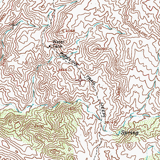 Topographic Map of Pipeline Trail, AZ