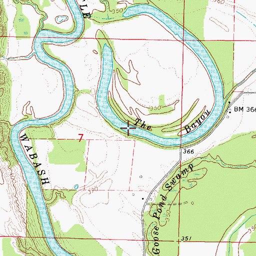 Topographic Map of The Bayou, IL