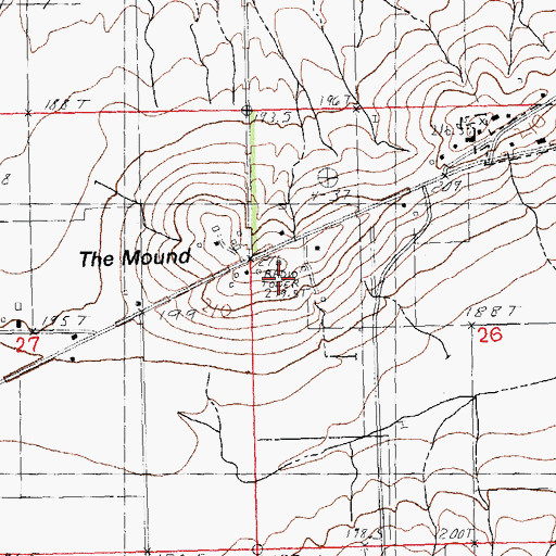 Topographic Map of The Mound, IL