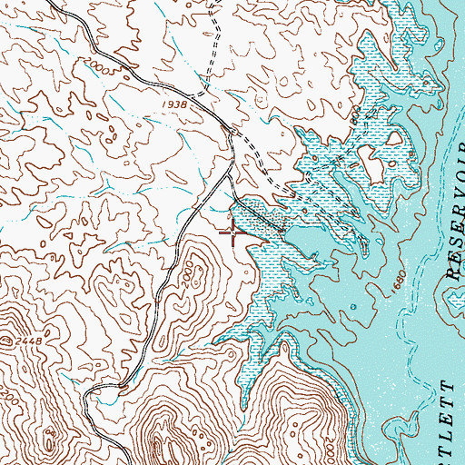 Topographic Map of South Cove Recreation Site, AZ
