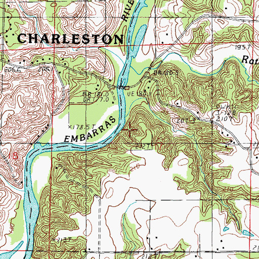 Topographic Map of The Rocks Park, IL