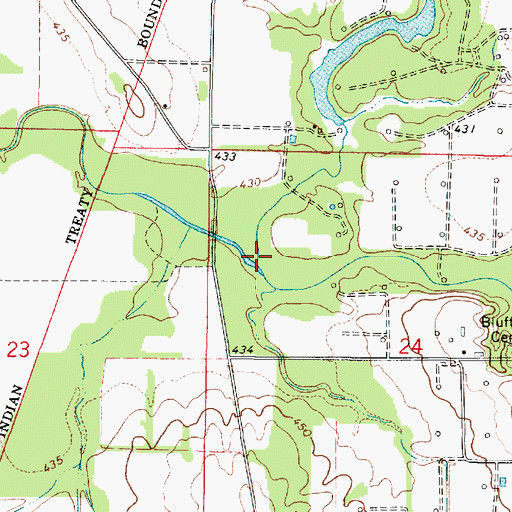Topographic Map of The Slough, IL