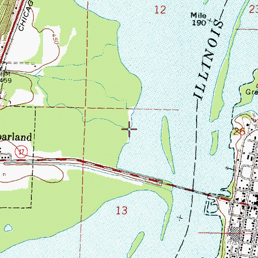 Topographic Map of Thenius Creek, IL