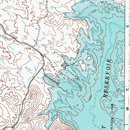 Topographic Map of Jojoba Boating Site, AZ