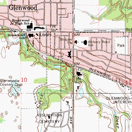 Topographic Map of Third Creek, IL