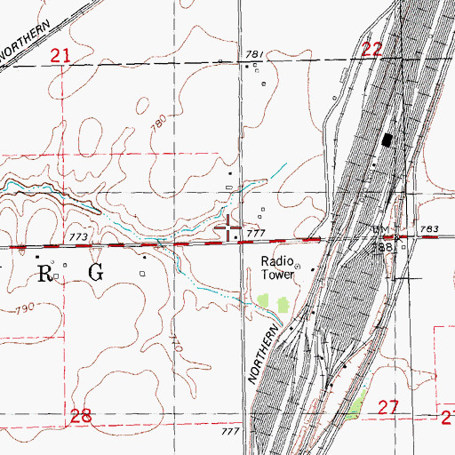 Topographic Map of Thirlwell School (historical), IL
