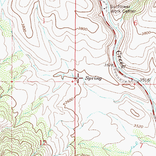 Topographic Map of Rock Spring, AZ