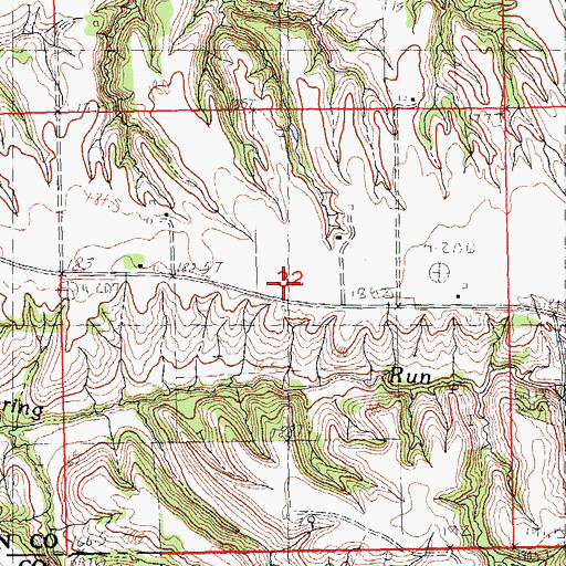 Topographic Map of Thompson School (historical), IL