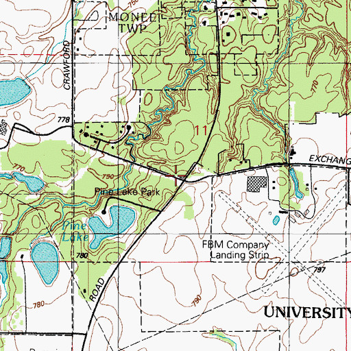 Topographic Map of Thorn Grove School, IL