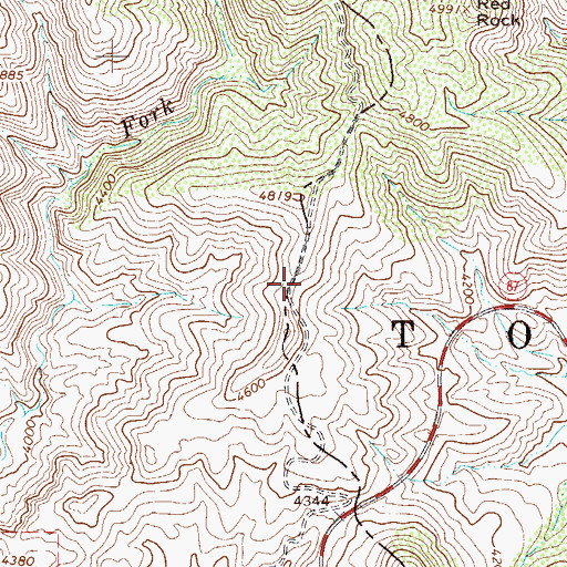 Topographic Map of Slate Creek Divide, AZ