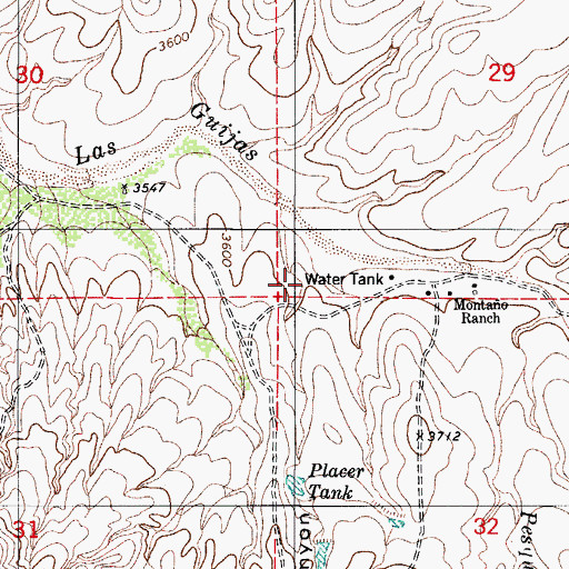 Topographic Map of Durazno Canyon, AZ