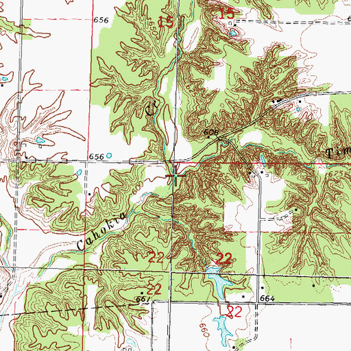 Topographic Map of Timber Creek, IL