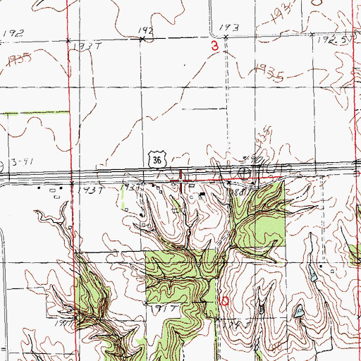 Topographic Map of Timber Edge School (historical), IL
