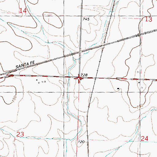 Topographic Map of Timmons School (historical), IL